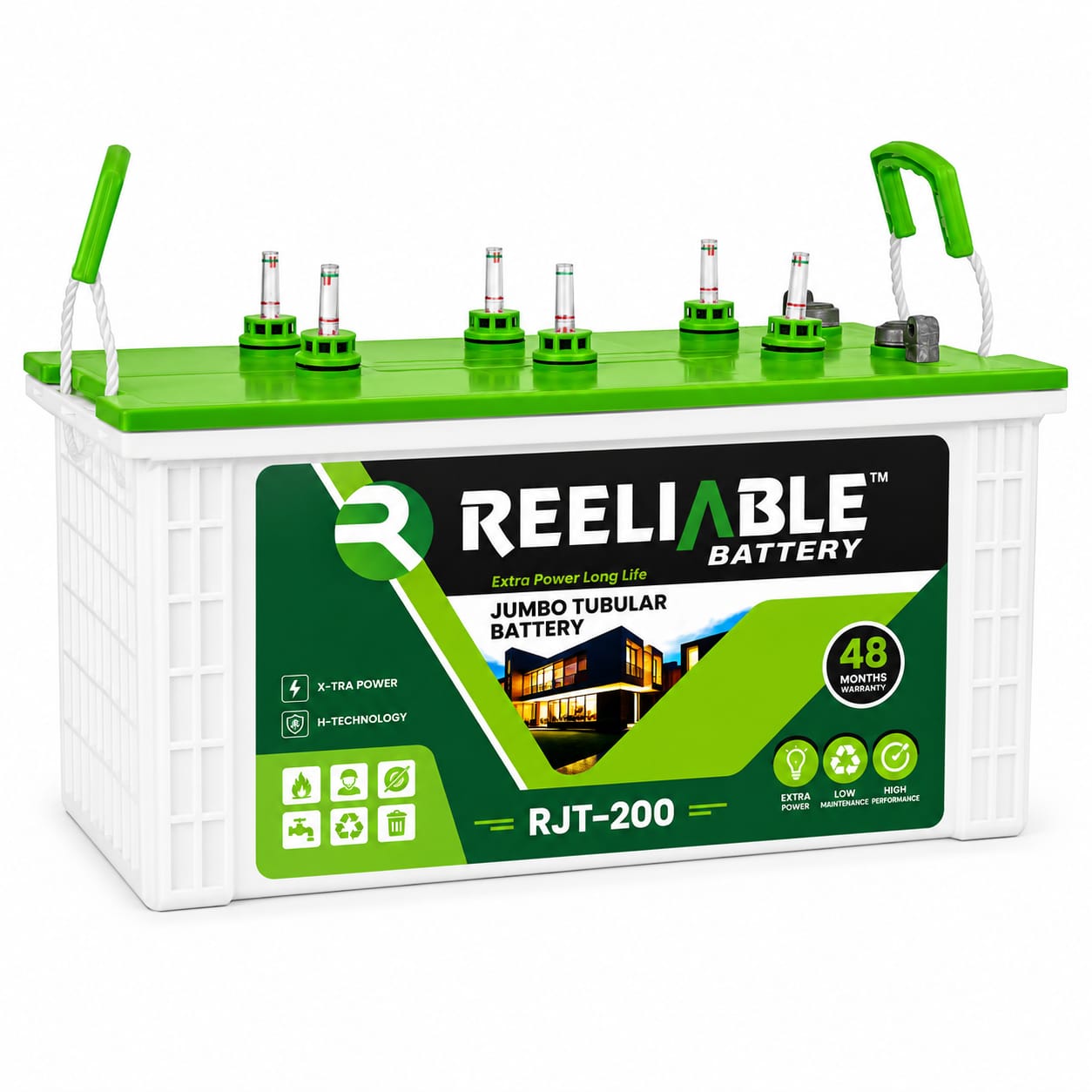 Reeliable RJT-200 jumbo tubular inverter battery