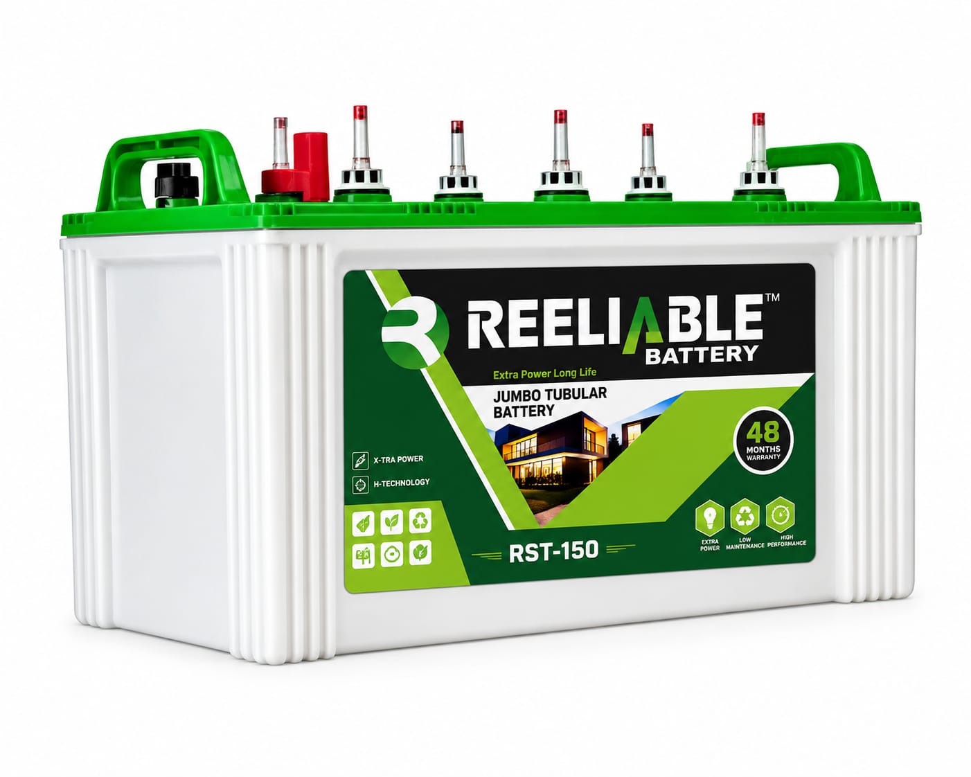 Reeliable RST-150 short & jumbo tubular inverter battery