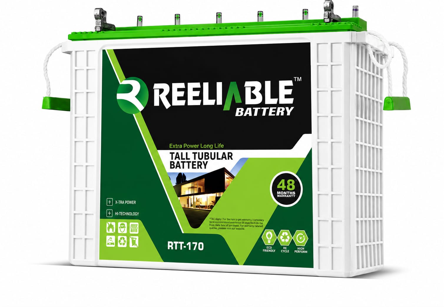 Reeliable RTT-170 tall tubular inverter battery